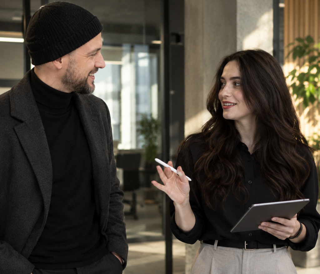 Anna and Volodymyr, the team behind Monika Agency