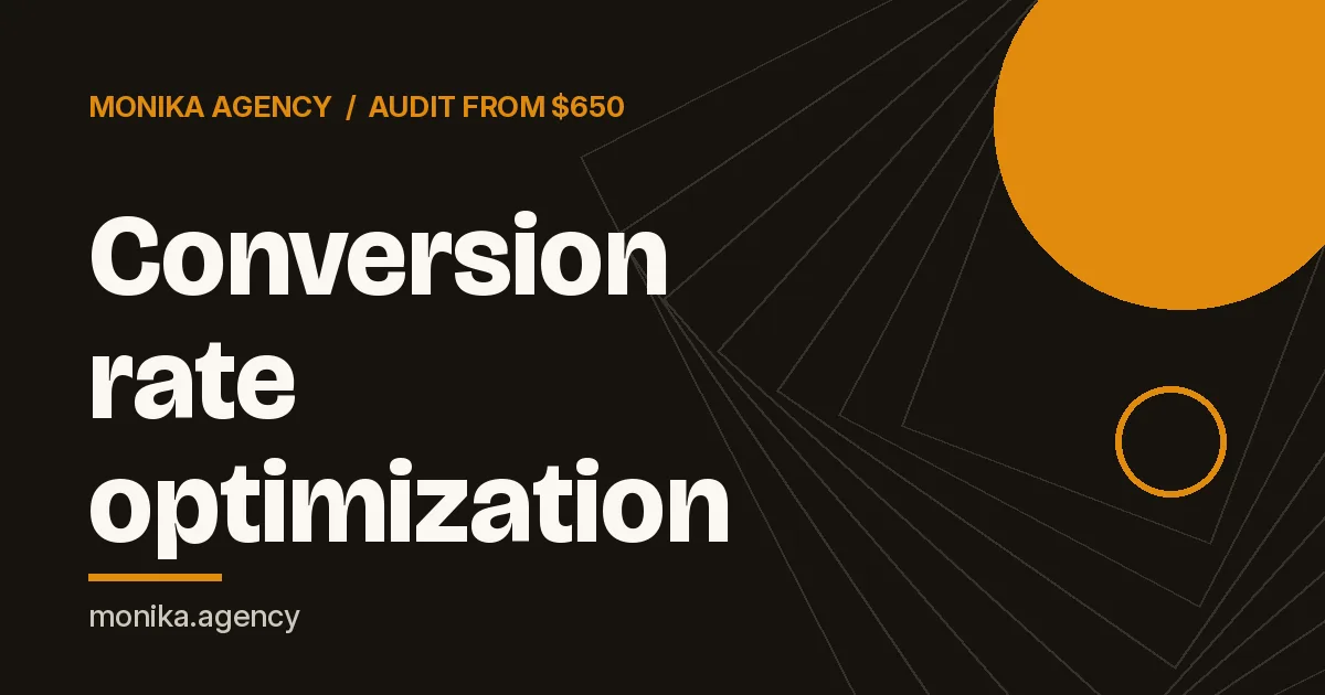 conversion rate optimization service cover image by Monika Agency