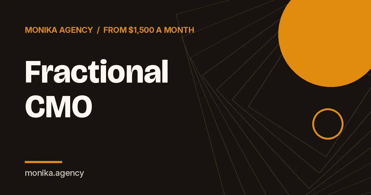 fractional CMO service cover image by Monika Agency