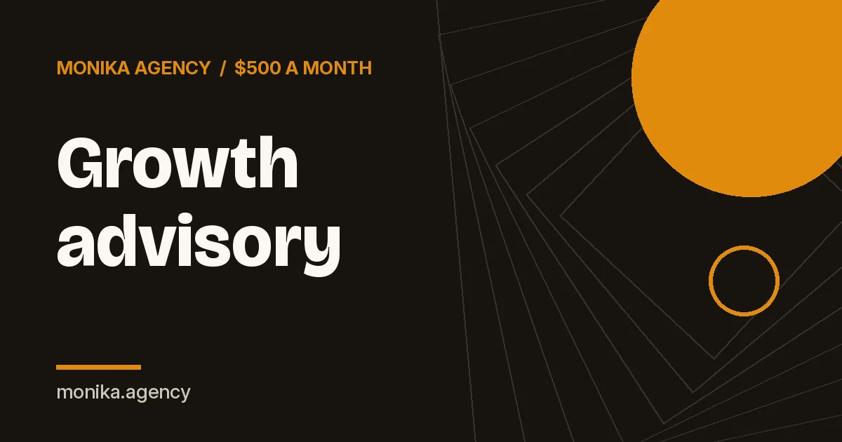 growth advisory service cover image by Monika Agency