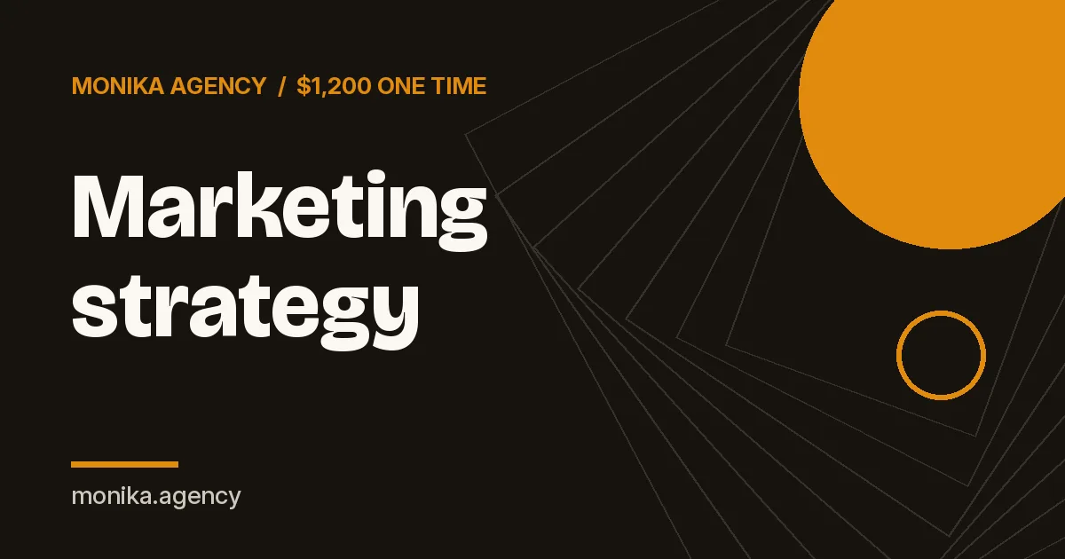 marketing strategy service cover image by Monika Agency