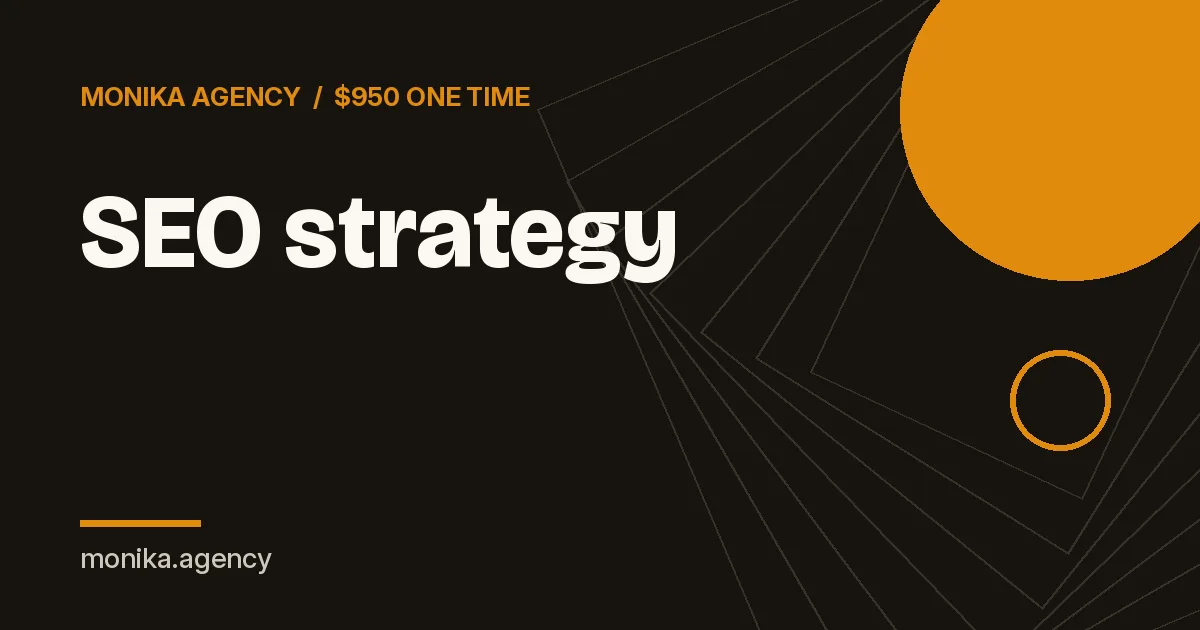 SEO strategy service cover image by Monika Agency